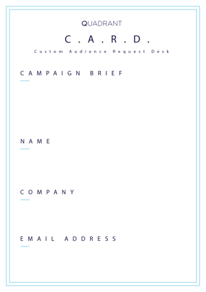 Custom Audience Request Desk Form