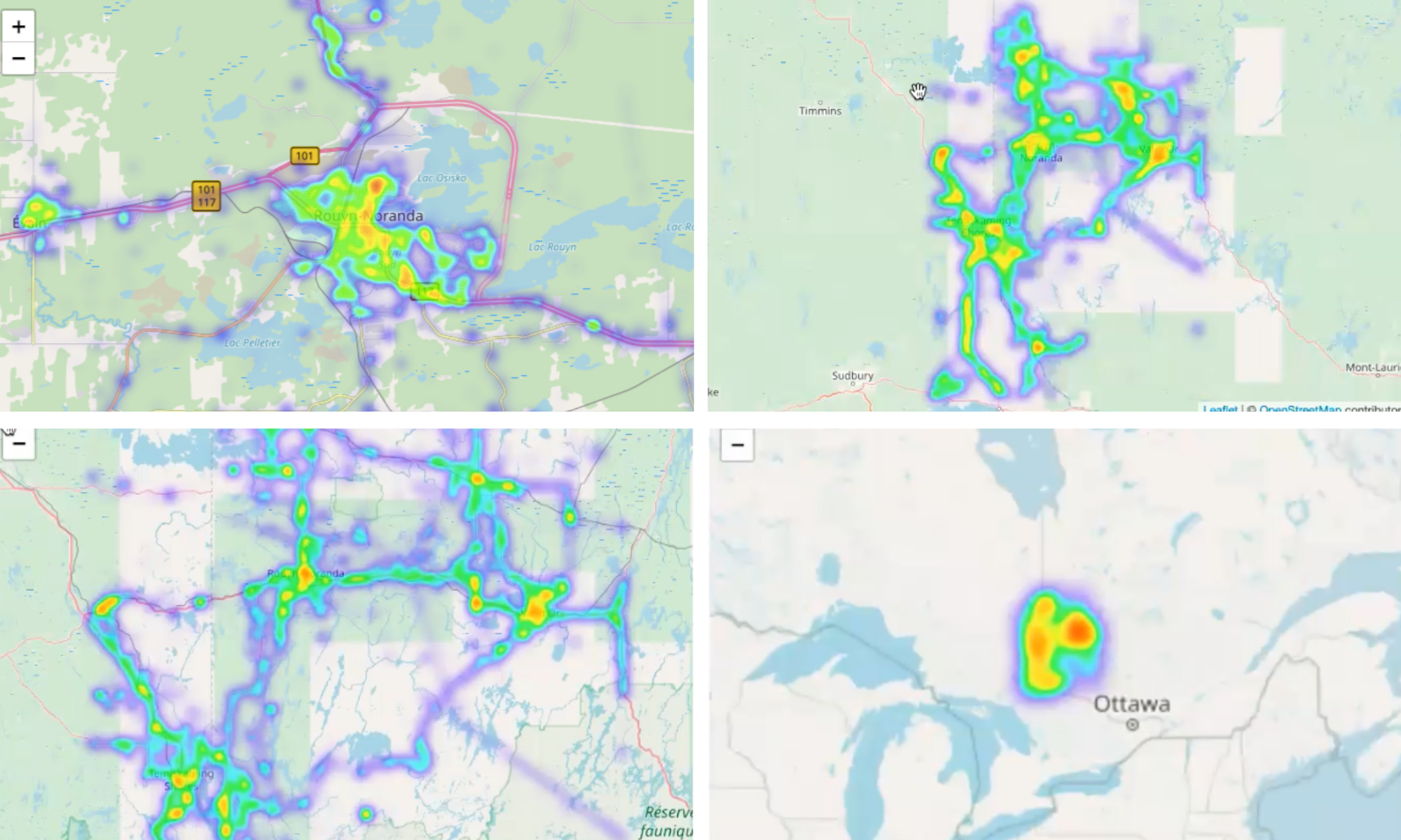 Civilia heatmaps Q