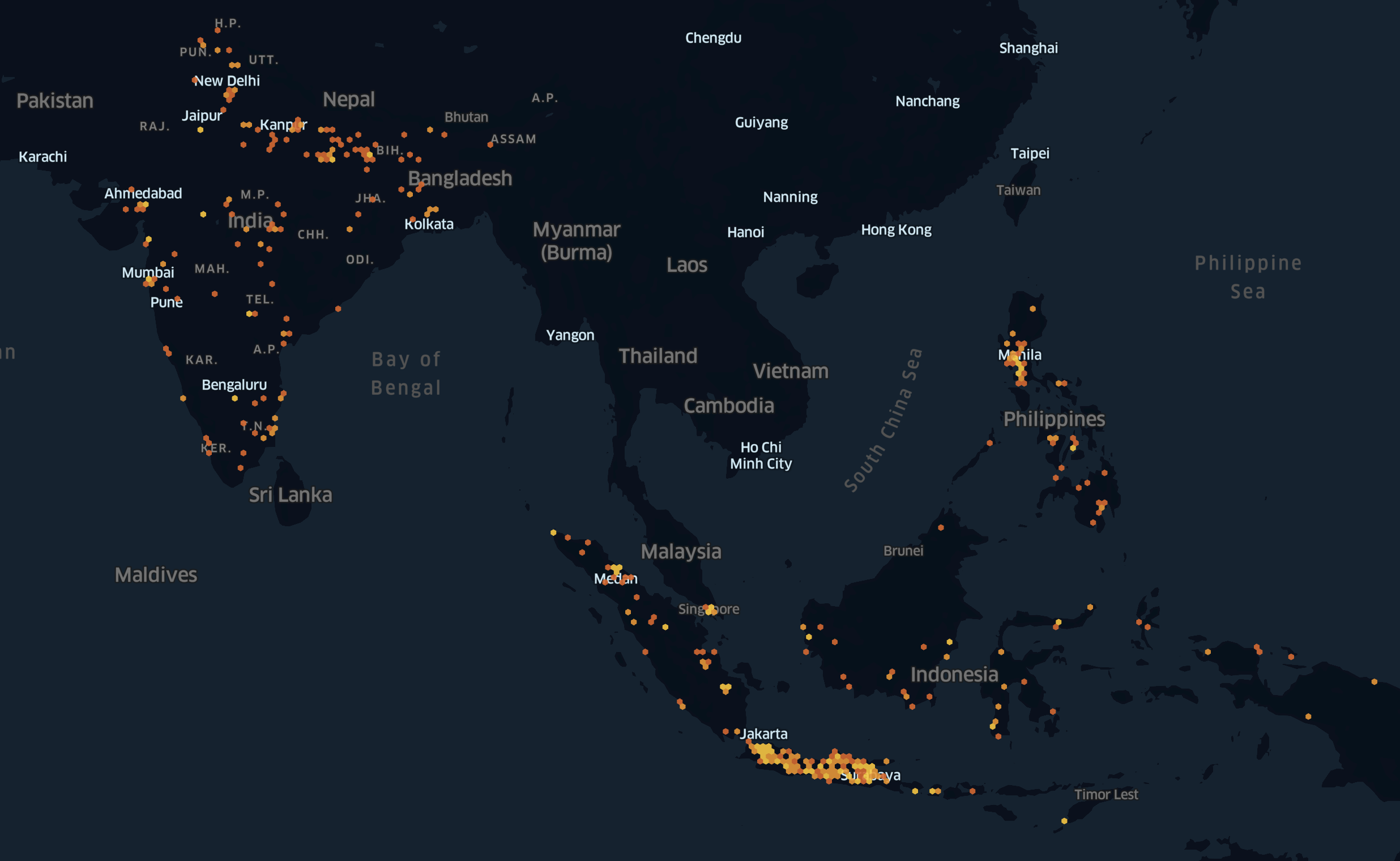 Geolancers heat map for 2 million milestone blog