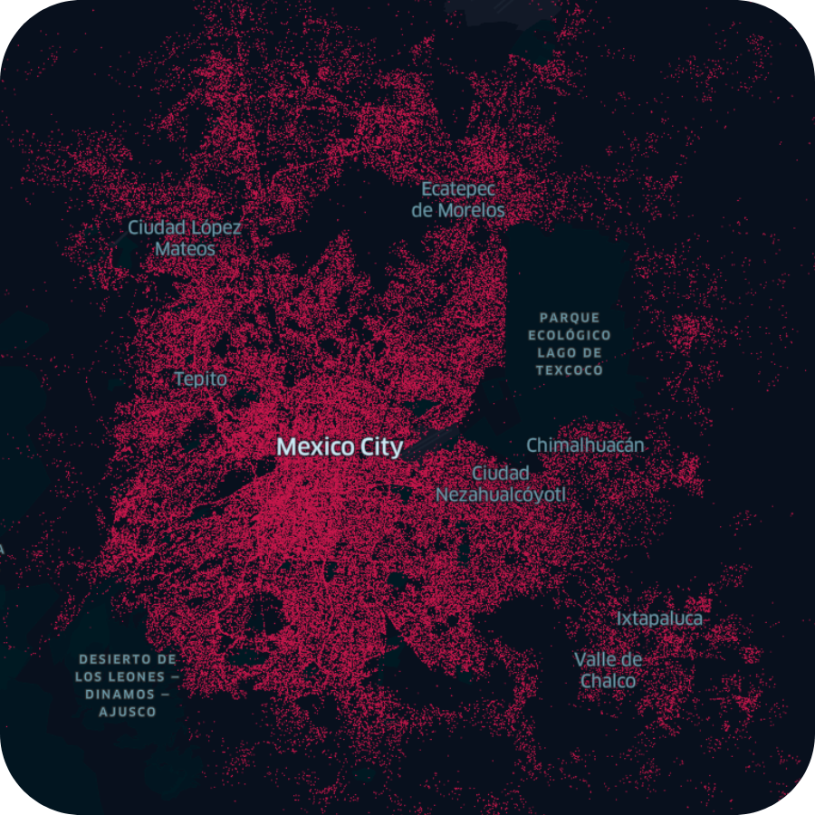 Mexico City heatmap Mexico City heatmap