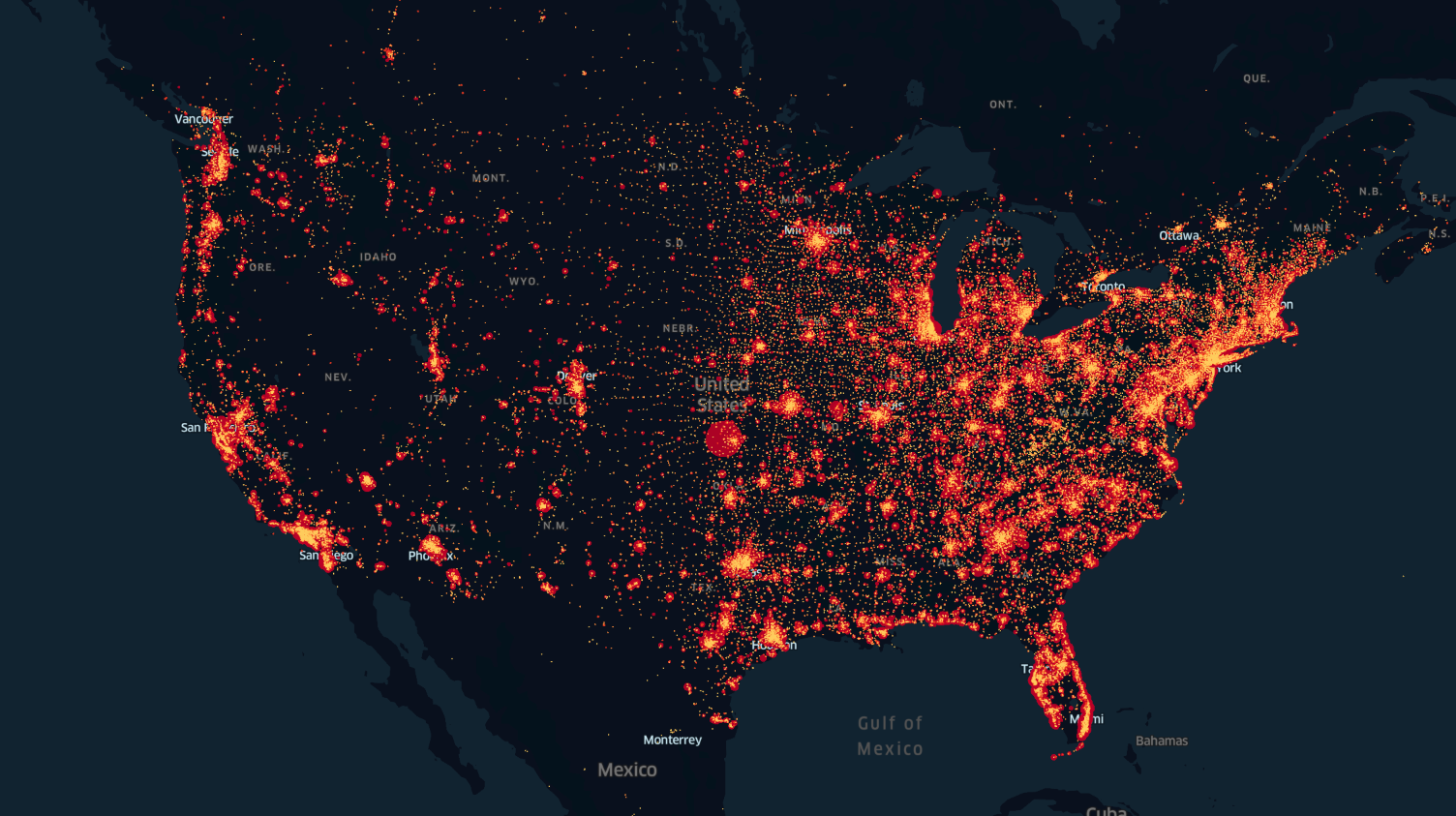 Heatmap of US